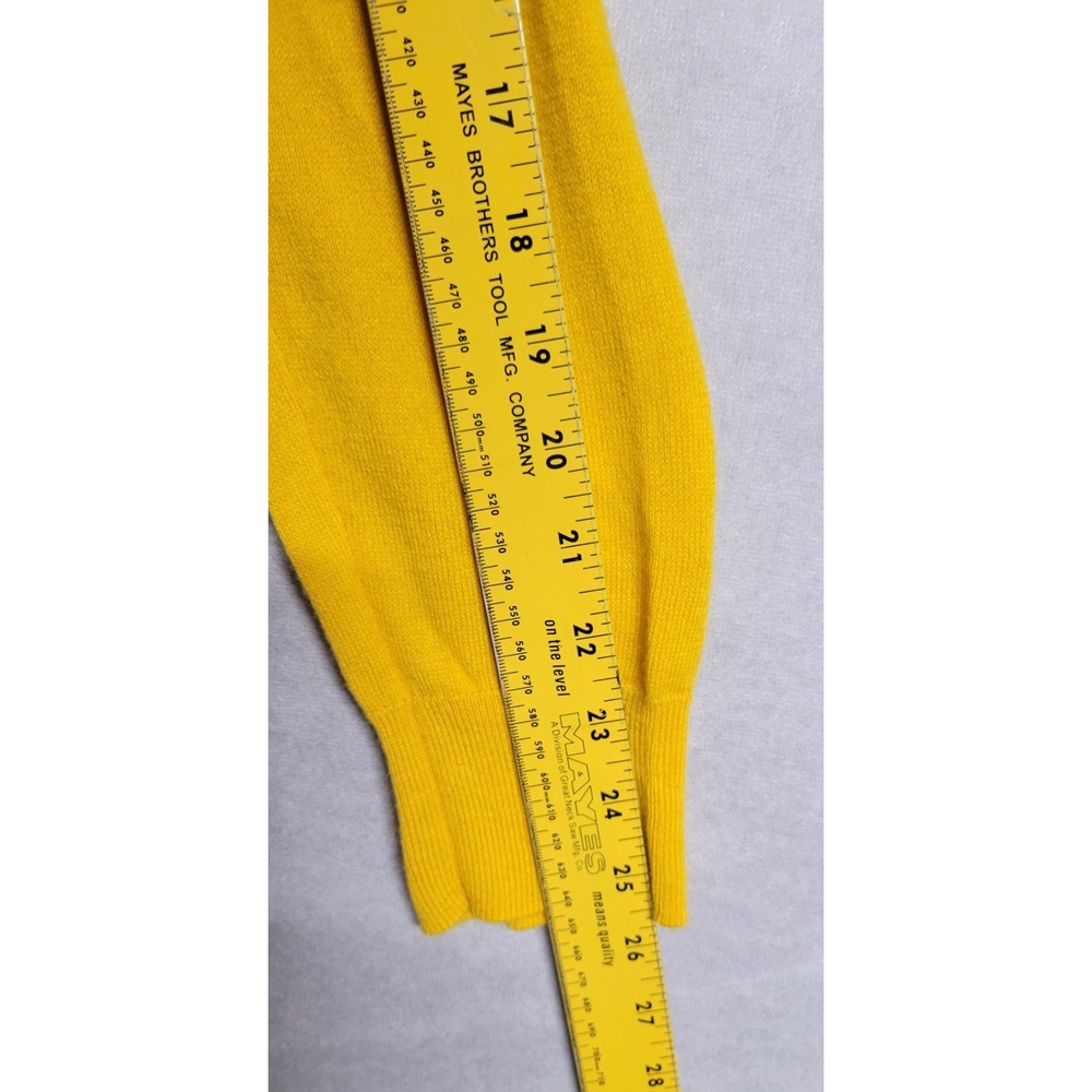 Court & Rowe Yellow "Voila" Knit Crew Neck Long Sleeve Sweater Cotton L - Picture 7 of 7